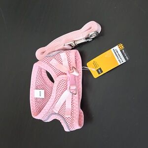 Pink Cat Harness & Lesh Velcro XXS